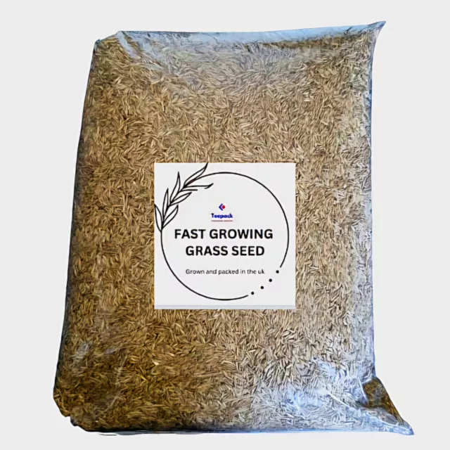 1kg Grass Seed Fast Growing Hard Wearing Premium Tough Lawn Seeds Front Back