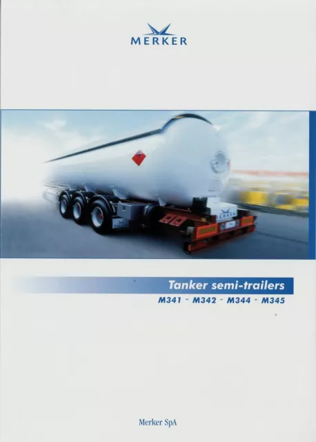 Merker Tanker semi-trailers M341 M342 M344 M345 Prospekt GB 2002 8/02