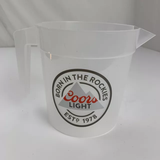 Coors Light Clear Plastic Beer 6" Pitcher