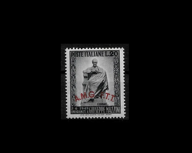ITALY STAMP - TRIESTE ZONE A - 1949 Monument to Mazzini - AMG FTT MH