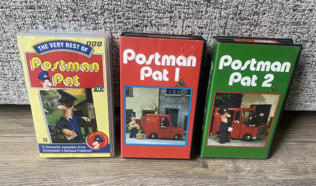 POSTMAN PAT VHS Video Tape Bundle- Postman Pat 1/ Postman Pat 2/ Very ...