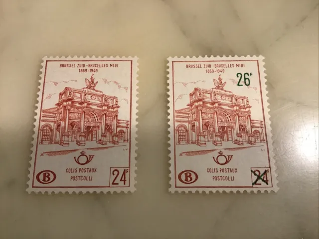 Briefmarken Belgien Postpaketmarken Mi Nr 54-55 Postfrisch