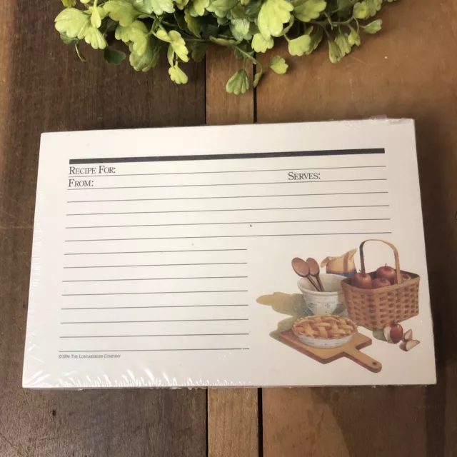 Longaberger Basket 4 x 6 Shades of Autumn Large Recipe Cards with Dividers NEW