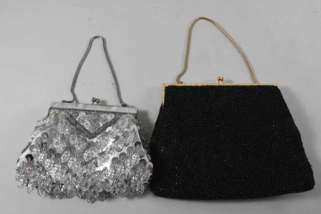 B35L30- 2x borsa da sera vintage donna