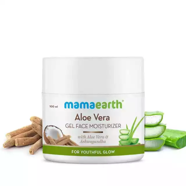 Mamaearth Gel d'aloe vera hydratant pour le visage à l'aloe vera et à...