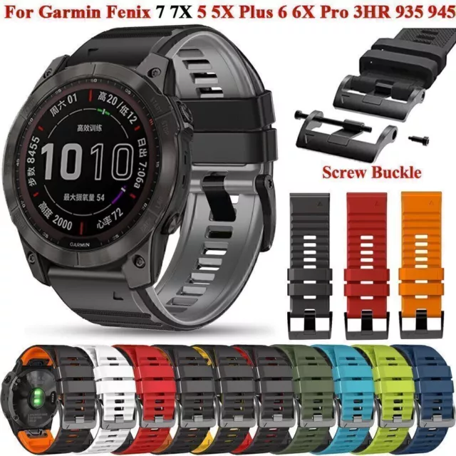 Quick Release Armband für Garmin Fenix 7 7X 6X 6 5X 5 3HR 935 945 Silikon Strap 2