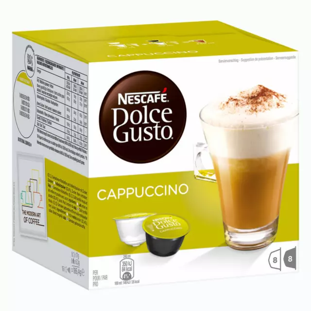 Nescafé DOLCE GUSTO Cappuccino Milk Coffee COFFEE CAPSULE 80 CAPSULE(40 porti...