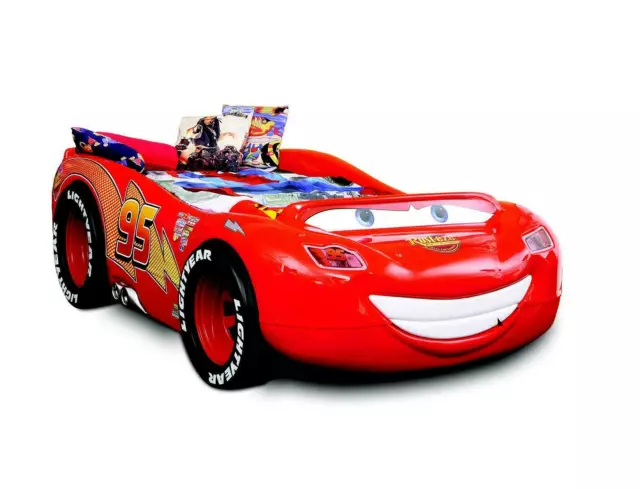 Lit voiture pour enfant Cars Flash McQueen - Rouge