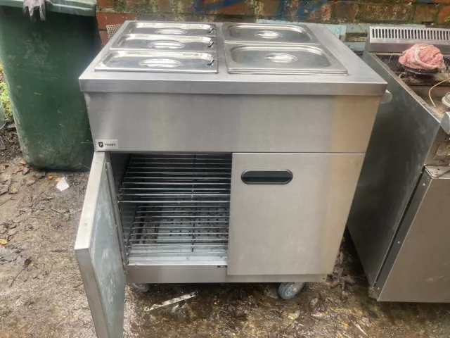 Hot cupboard Bain Marie Parry Mobile Servery with Dry Heated Top / Catering