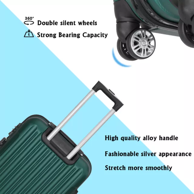 Luggage 3 Piece Set Suitcase Spinner Hardshell Lightweight TSA Lock 20"24"28" US 3