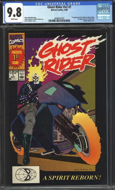 Ghost Rider #1 (v2) CGC 9.8 NM/MT WP 1st Appearance Danny Ketch Marvel 1990