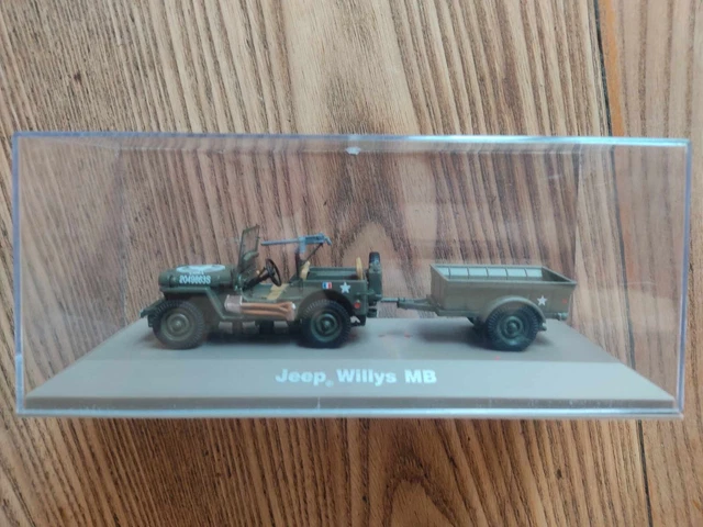 Miniature Solido 1/43 - Jeep Willys MB Américaine Libération De Paris - Vert, Zamac (neuf)