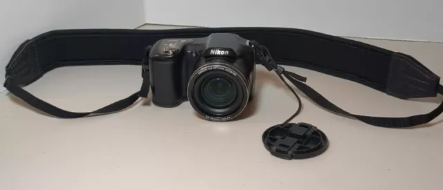 Nikon Coolpix L100 Black Digital Camera 15x Zoom 10 Megapixels Tested Working