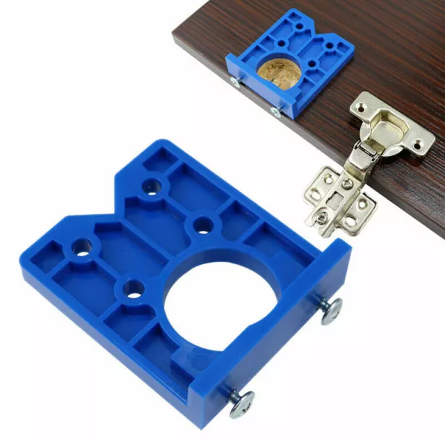 35mm ABS Concealed Cabinet Hinge Jig Wood Hole Saw Drill Locator Guide Tool #New