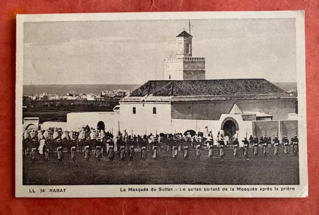 CPA MAROC RABAT - La Mosquée du Sultan - Le Sultan sortant de la Mosquée