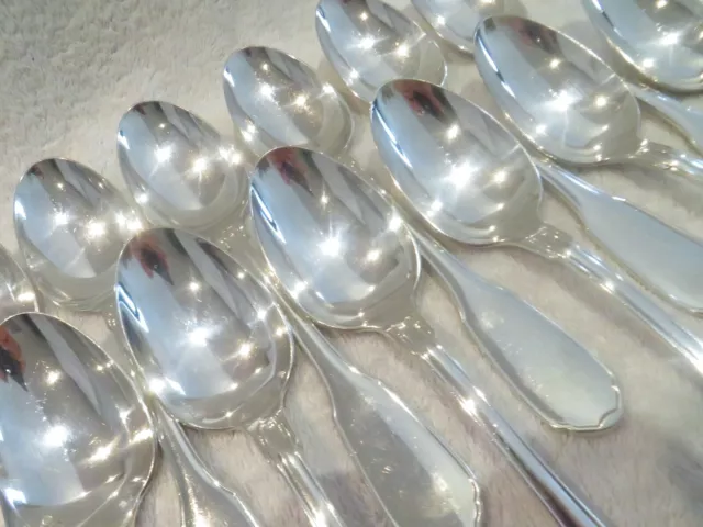 French 950 silver Minerve 12 soup spoons Christofle Versailles pattern