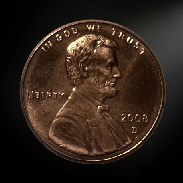 2008 D Lincoln Memorial Penny Brilliant Uncirculated (BU) GEM