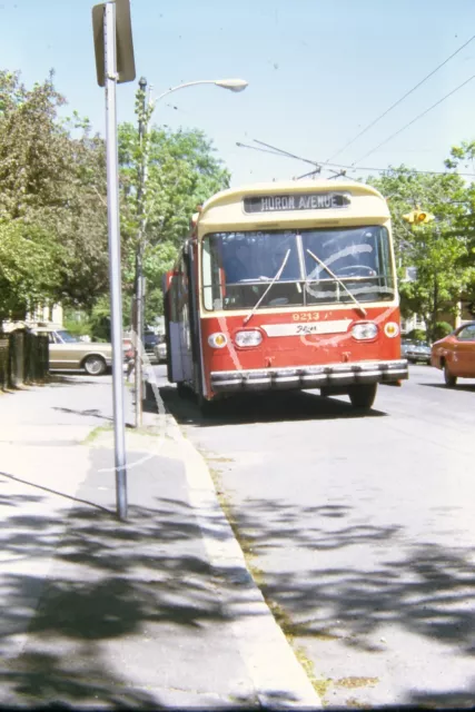 1971 Orig Slide Massachusetts Bay MBTA Trolley Bus Flyer 9213 to Huron Ave