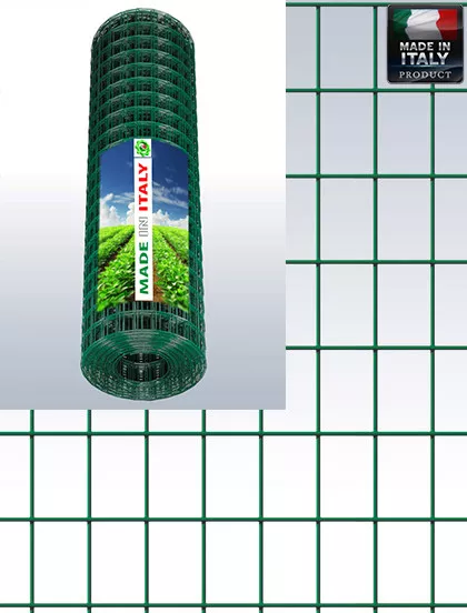 Rete Metallica Plastificata Elettrosaldata Per Recinzione Maglia 50X75
