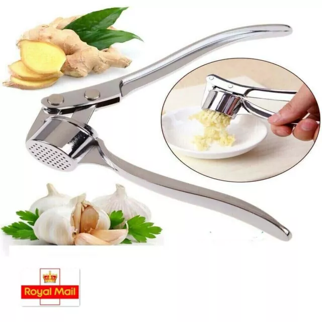 Stainless Steel Garlic Crusher Squeezer Press Masher Mincer Kitchen Manual Tool 2