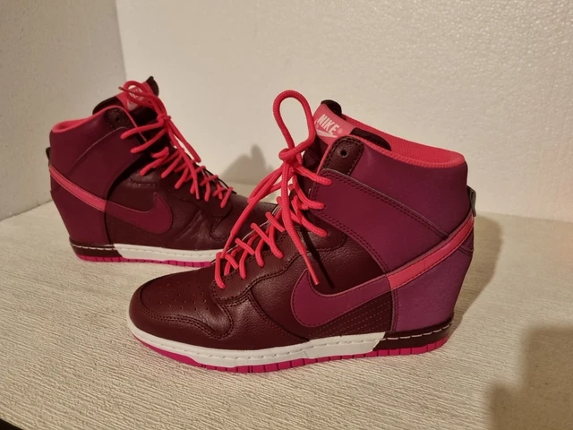 nike dunk sky high mesh black wedge trainers