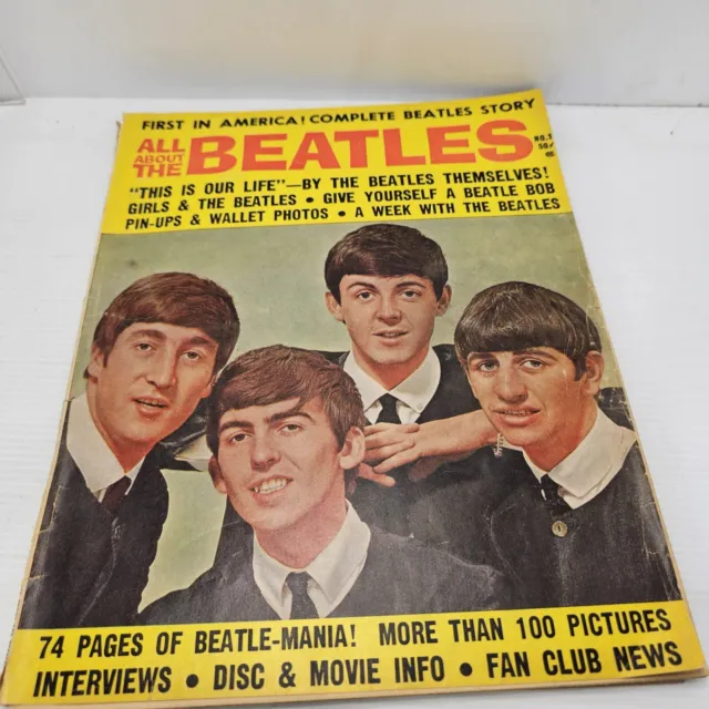 Original 1964 All About The Beatles Magazine #1 74 Pages