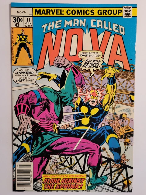 Nova #11 (F/Vf) 1977 Sphinx Cover & Appearance! Bronze Age Marvel