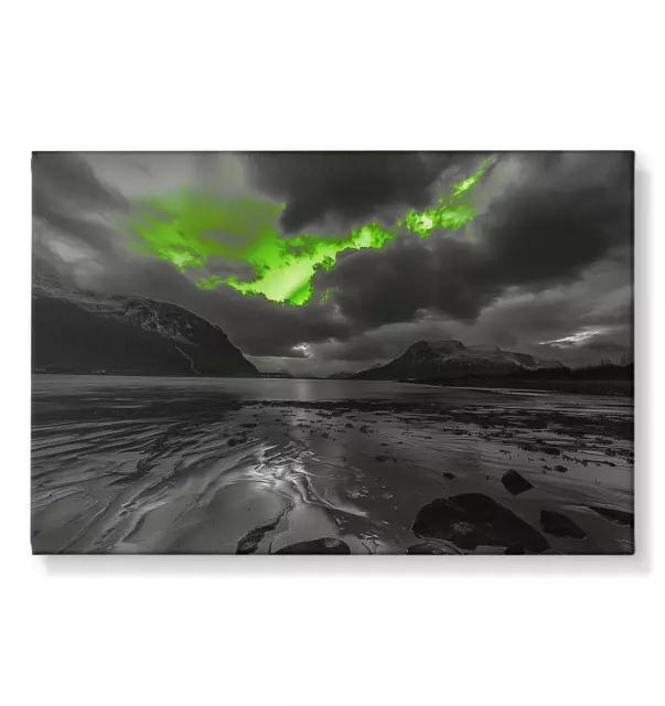Landschaft *  Norwegen * Polarlicht * Nordlicht - Leinwand 30x20cm