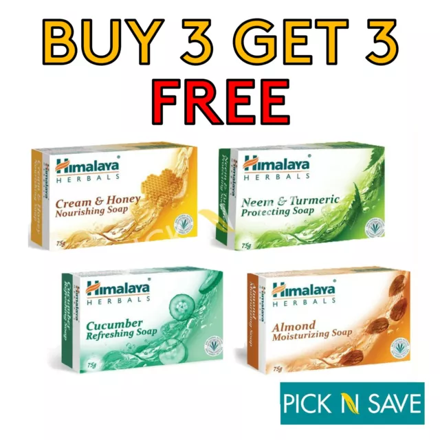 Himalaya Natural & Herbal Soap All Flavour Natural Soap - BUY 3 GET 3 FREE