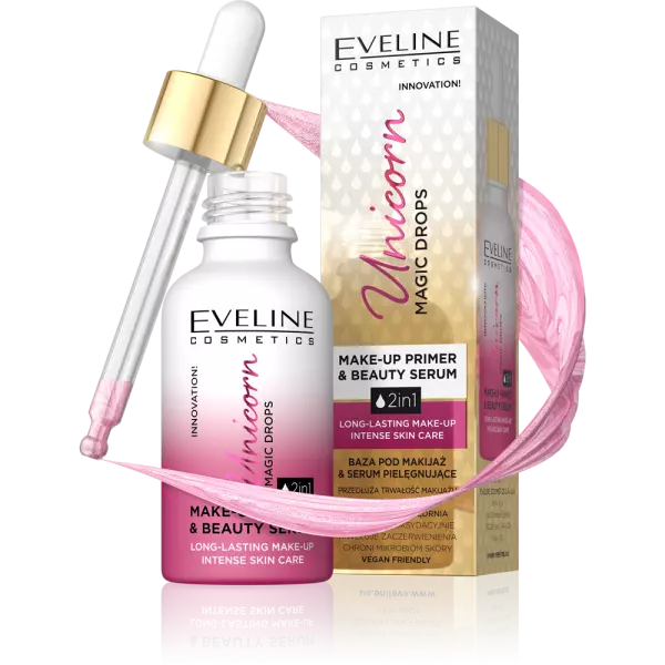 EVELINE UNICORN Make-Up Primer & Beauty Serum 2 in1, 30 ml