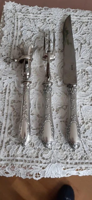 Service A Gigot Antique Silver Plated Cutlery 'Perrin' 5 Pieces