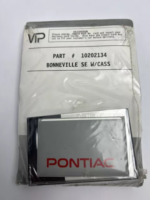 1993 Pontiac Bonneville SE Owner’s Manual with Pontiac Care Cassette, NOS Sealed