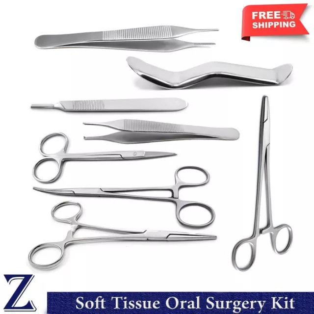 Surgical Needle Holder Oral Plastic Surgery Kit Soft Tissue Grafting Forceps NEW