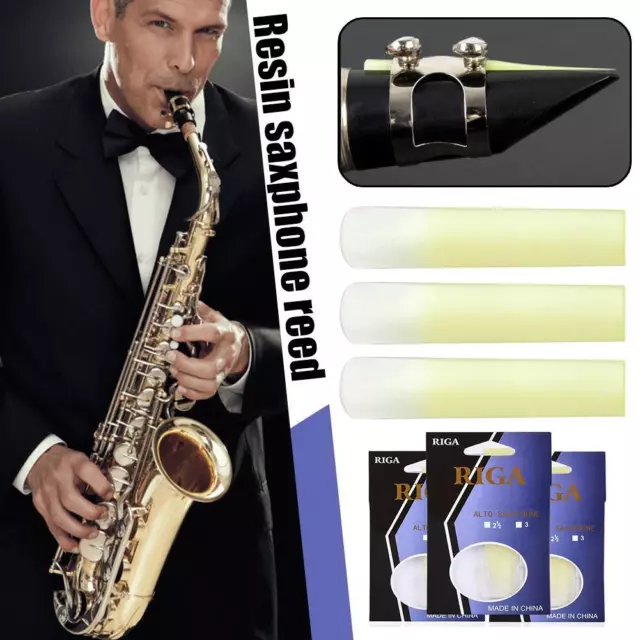 Alto Saxophone Reeds 1.5/2.0/2.5 Sax Parts Accessories Pack Synthetic Res Hot N3