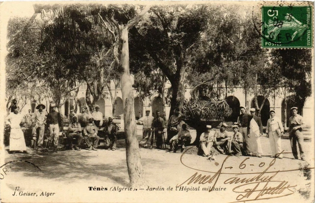 CPA AK Geiser 17 TENES Military Hospital Garden ALGERIA (789628)