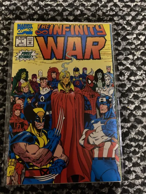 Infinity War #1 Marvel Comics 1992 Fold-Out Cover! Warlock Thanos VF/NM