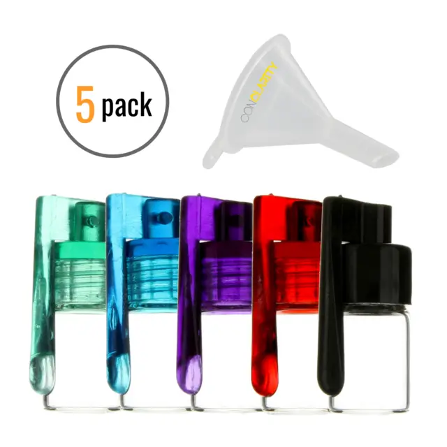 5 Pack Bundle | Premium 0.5g Mixing Tool e-Snuff Spice Bullet - Assorted Colors