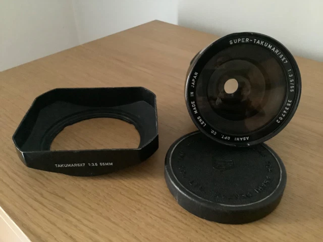 TRÈS BON ÉTAT : PENTAX SMC SUPER TAKUMAR 6x7 55 mm f/3,5 pour objectif 6x7