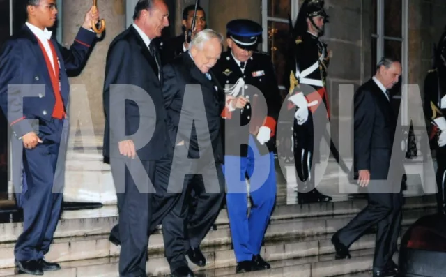 Photo de presse vintage Prince Rainier De Monaco,Jacques Chirac,2002,tirage