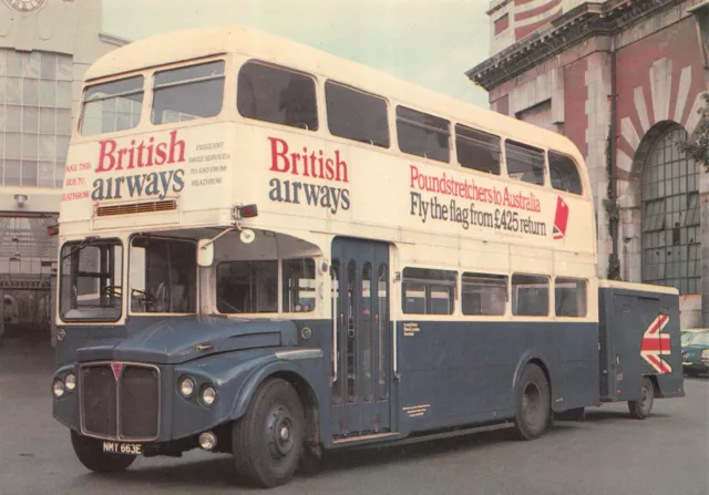 Old Bus  Postcard Routemaster Bus Large Size Unused Very Good Mint