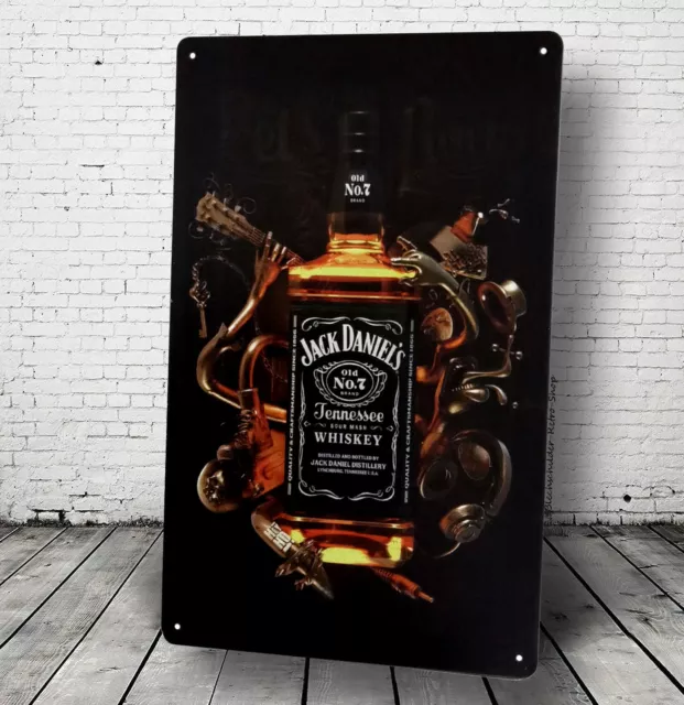 Jack Daniels Blechschild Retro Vintage 20x30cm Jack Daniels Schild Blech