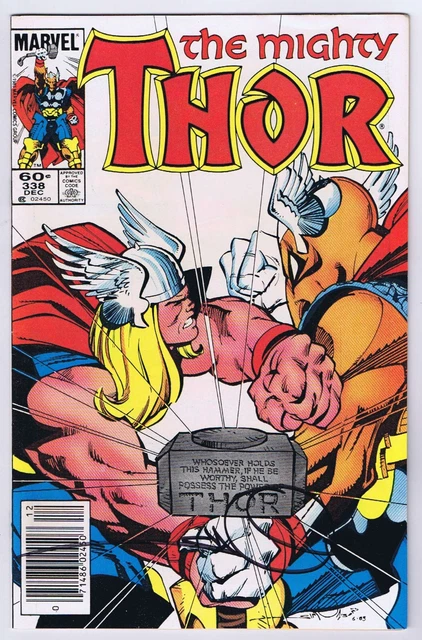 Thor #338 Newsstand VF/NM Signed  w/COA Walter Simonson 2nd Beta Ray Bill 1983