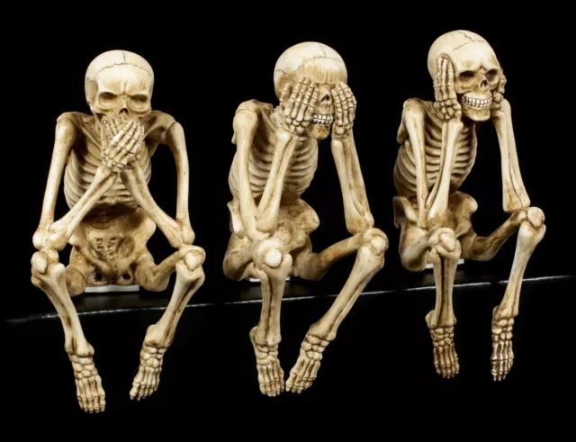 TABOURET BORD SQUELETTE lot de 3 - figurine décorative tête de mort crâne  drôle amusant amusant EUR 34,95 - PicClick FR