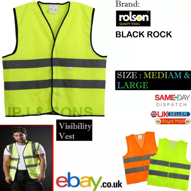 PREMIUM Hi-Vis Hochsichtbarkeit Weste Weste Sicherheit Orange Grün UK