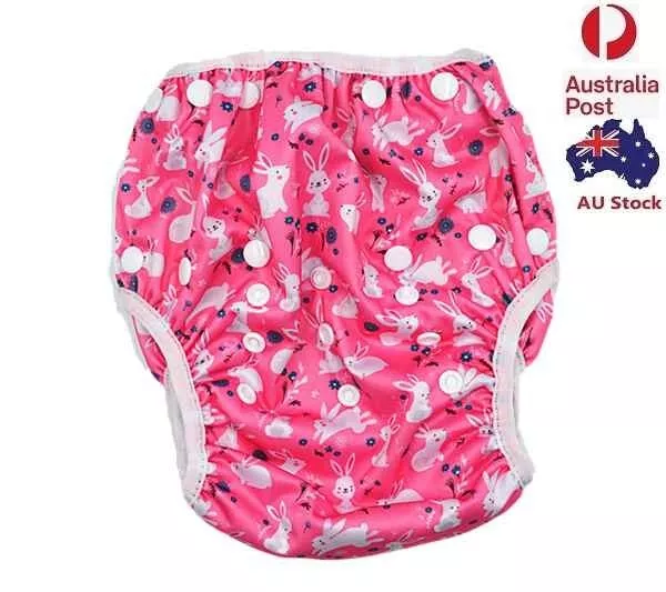 Large Size Rabbit Adjustable Swim Nappy Baby Toddler Swim Diaper Pants Nappies