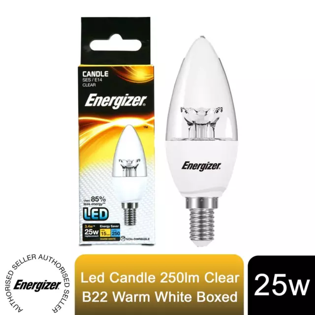 Energizer LED Kerze Energiesparlampe, B22, 3,4 W, warmweiß