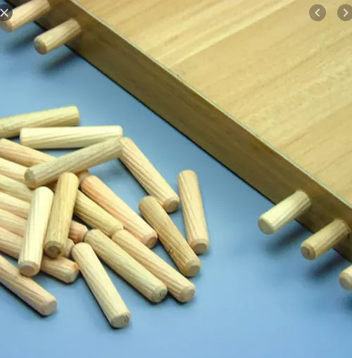 12mm x 60mm Multigroove Hardwood Chamfered Fluted Wooden Dowels