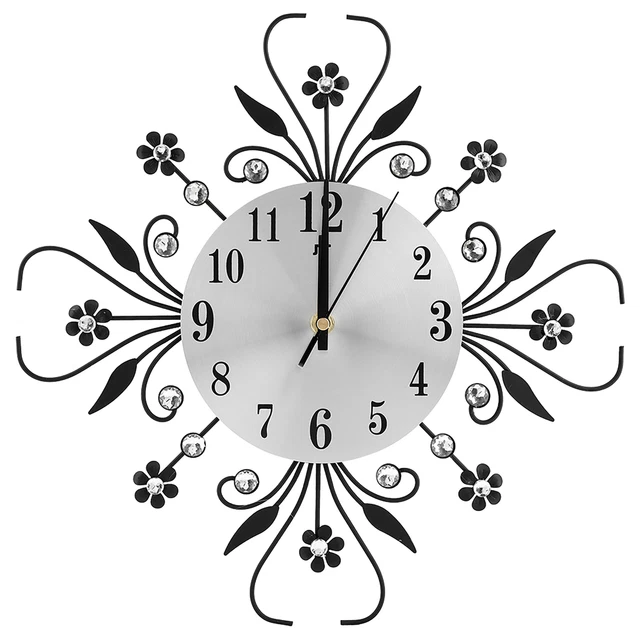 Wall Clock 13.8inch Diameter Wall-mounted Clock Hanging Clock Flower-Shaped Wall
