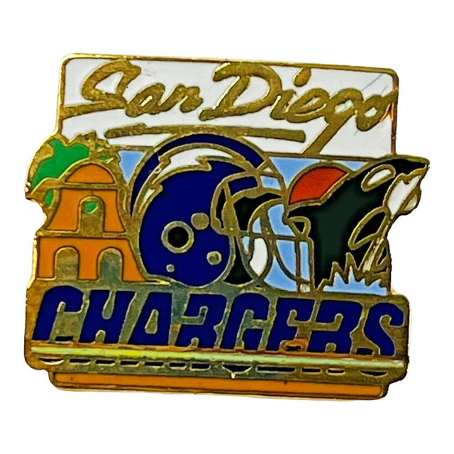 Vintage San Diego Chargers Lapel Hat Pin 1992 NFL Football Fan Gift