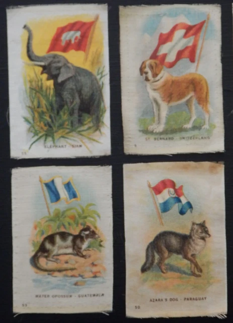 NATURAL HISTORY known as ANIMAL WITH FLAG Silks issued by ITC in 1915 2
